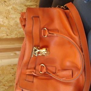 Michael Kors orange tote
